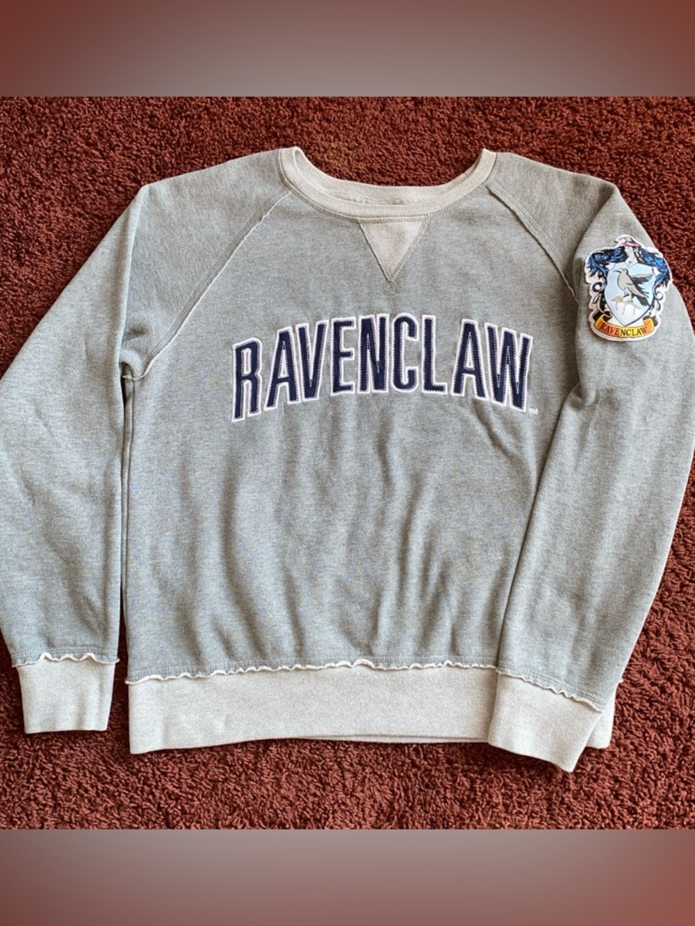 Universal Studios Harry Potter RavenClaw Sweatshirt Womens Sz M Gray Distressed